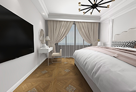 古典橡木方形拼花帶玻璃,進口地板,環保地板