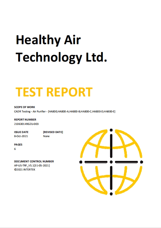 HA800CADR檢測報告